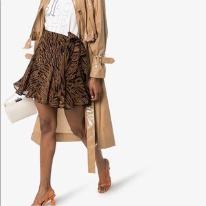 Ganni Tiger-printed Georgette skirt‎ Sz 34 US 0